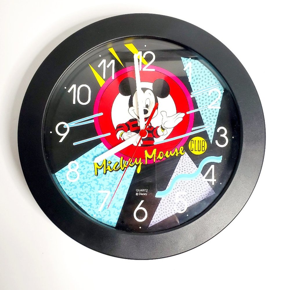 Vintage 1990s Mickey Mouse Club Wall Clock Disney - Excellent Condition